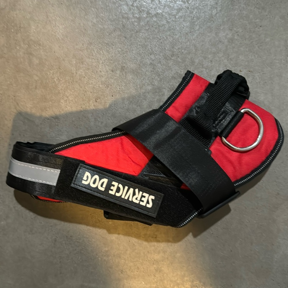 XL service dog vest - red and black NEW